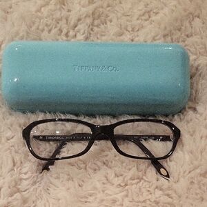 Tiffany & Co. Black Glasses with Blue Case
